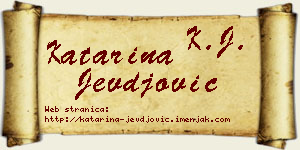 Katarina Jevđović vizit kartica
